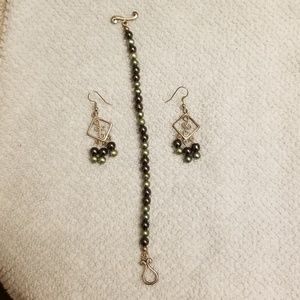 Bracelet and matching earrings